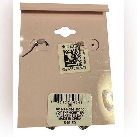 NWT Holiday Lane Silver-Tone Pave Heart Triple Drop Earrings - Picture 3 of 3